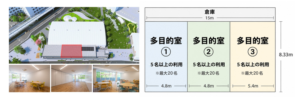 イベント広場の施設配置図